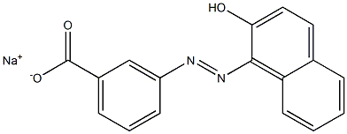 3-[(2-Hydroxy-1-naphthalenyl)azo]benzoic acid sodium salt Struktur