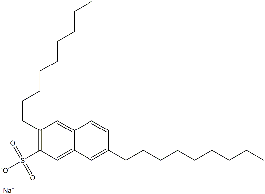 3,7-Dinonyl-2-naphthalenesulfonic acid sodium salt Struktur