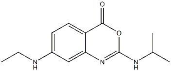 2-Isopropylamino-7-ethylamino-4H-3,1-benzoxazin-4-one Struktur