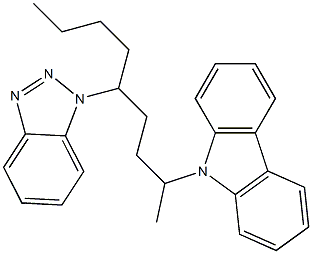 5-(1H-Benzotriazol-1-yl)-2-(9H-carbazol-9-yl)nonane Struktur