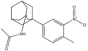 1-(3-Nitro-4-methylphenyl)-3-(acetylamino)adamantane Struktur