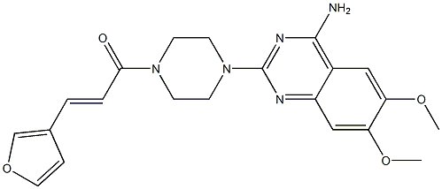 4-Amino-2-[4-[3-(3-furanyl)propenoyl]-1-piperazinyl]-6,7-dimethoxyquinazoline Struktur