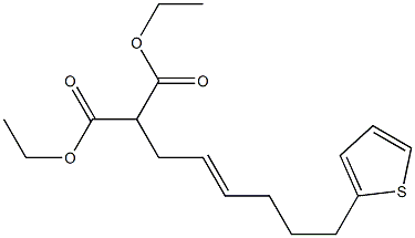 [(E)-6-(2-Thienyl)-2-hexenyl]malonic acid diethyl ester Struktur