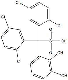 Bis(2,5-dichlorophenyl)(2,3-dihydroxyphenyl)methanesulfonic acid Struktur