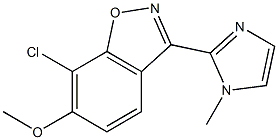 7-Chloro-6-methoxy-3-(1-methyl-1H-imidazol-2-yl)-1,2-benzisoxazole Struktur