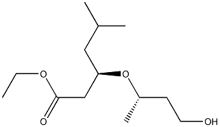 (R)-3-[(S)-1-Methyl-3-hydroxypropoxy]-5-methylhexanoic acid ethyl ester Struktur