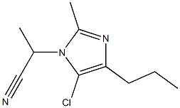 5-Chloro-1-(1-cyanoethyl)-2-methyl-4-propyl-1H-imidazole Struktur