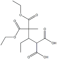 2-Methylpropane-1,1-diylbis(malonic acid diethyl) ester Struktur