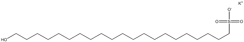 21-Hydroxyhenicosane-1-sulfonic acid potassium salt Struktur