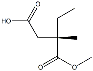 [S,(-)]-2-Ethyl-2-methylsuccinic acid 1-methyl ester Struktur