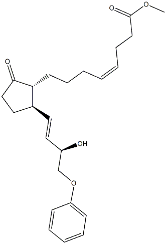 (3Z,13E,15R)-1-(Methoxycarbonyl)-15-hydroxy-16-phenoxy-17,18,19,20-tetranorprosta-3,13-dien-9-one Struktur