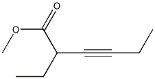 4-Heptyne-3-carboxylic acid methyl ester Struktur