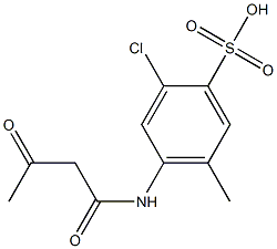 4-(Acetoacetylamino)-2-chloro-5-methylbenzenesulfonic acid Struktur