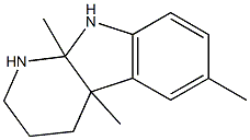 4a,6,9a-Trimethyl-1,2,3,4,4a,9a-hexahydro-9H-pyrido[2,3-b]indole Struktur