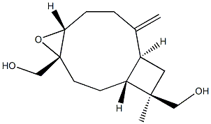 (1R,4R,5R,9S,11R)-4,5-Epoxy-11-methyl-4,11-bis(hydroxymethyl)-8-methylenebicyclo[7.2.0]undecane Struktur