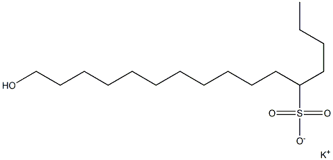 16-Hydroxyhexadecane-5-sulfonic acid potassium salt Struktur