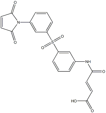 3-[N-[3-[3-(2,5-Dioxo-3-pyrrolin-1-yl)phenylsulfonyl]phenyl]carbamoyl]propenoic acid Struktur