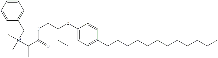 N,N-Dimethyl-N-benzyl-N-[1-[[2-(4-dodecylphenyloxy)butyl]oxycarbonyl]ethyl]aminium Struktur