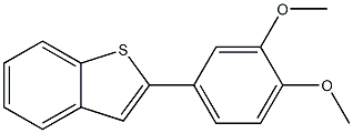 2-(3,4-Dimethoxyphenyl)benzo[b]thiophene Struktur