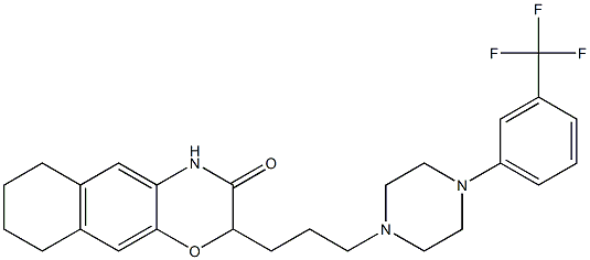 2-[3-[4-[3-(Trifluoromethyl)phenyl]piperazin-1-yl]propyl]-6,7,8,9-tetrahydro-2H-naphth[2,3-b][1,4]oxazin-3(4H)-one Struktur