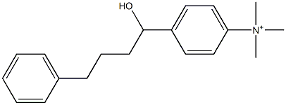 N,N,N-Trimethyl-4-(1-hydroxy-4-phenylbutyl)benzenaminium Struktur