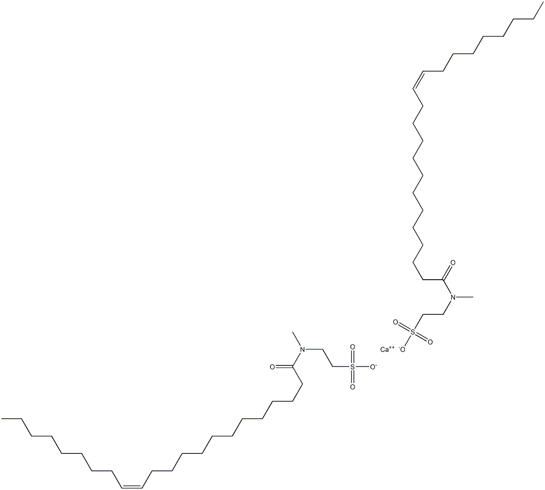 Bis[N-[(Z)-1-oxo-13-docosen-1-yl]-N-methyltaurine]calcium salt Struktur