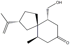 (2R,5S,6R,10R)-6-Hydroxymethyl-10-methyl-2-(1-methylethenyl)spiro[4.5]decan-8-one Struktur