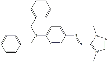 5-[[4-[Bis(phenylmethyl)amino]phenyl]azo]-1,4-dimethyl-1H-1,2,4-triazol-4-ium Struktur