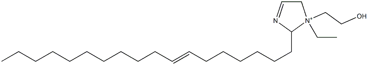 1-Ethyl-1-(2-hydroxyethyl)-2-(7-octadecenyl)-3-imidazoline-1-ium Struktur