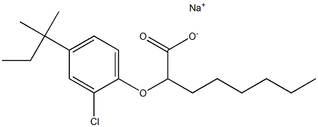 2-(2-Chloro-4-tert-pentylphenoxy)octanoic acid sodium salt Struktur