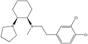 [1R,2S,(+)]-N-[2-(3,4-Dichlorophenyl)ethyl]-N-methyl-2-(1-pyrrolidinyl)cyclohexanamine Struktur