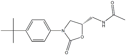 (5S)-5-Acetylaminomethyl-3-[4-tert-butylphenyl]oxazolidin-2-one Struktur