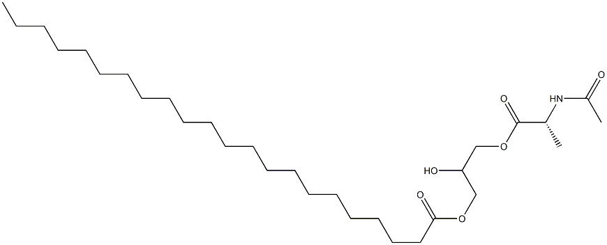 1-[(N-Acetyl-D-alanyl)oxy]-2,3-propanediol 3-docosanoate Struktur