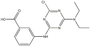 3-[[4-Chloro-6-(diethylamino)-1,3,5-triazin-2-yl]amino]benzoic acid Struktur