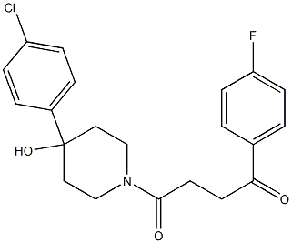 4-(p-Chlorophenyl)-1-[3-(p-fluorobenzoyl)propionyl]piperidin-4-ol Struktur