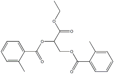 (-)-2-O,3-O-Di(o-methylbenzoyl)-D-glyceric acid ethyl ester Struktur