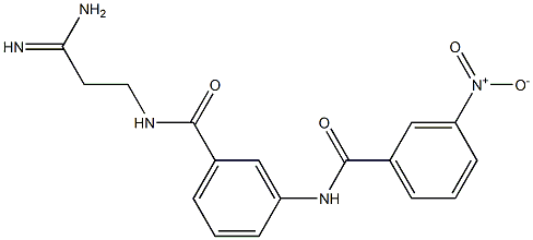 3-[(3-Nitrobenzoyl)amino]-N-(3-amino-3-iminopropyl)benzamide Struktur