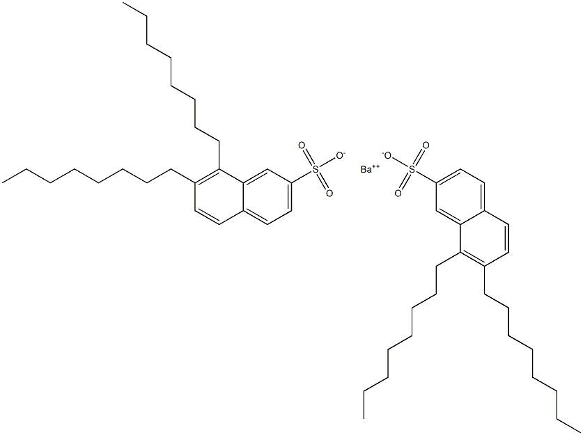 Bis(7,8-dioctyl-2-naphthalenesulfonic acid)barium salt Struktur