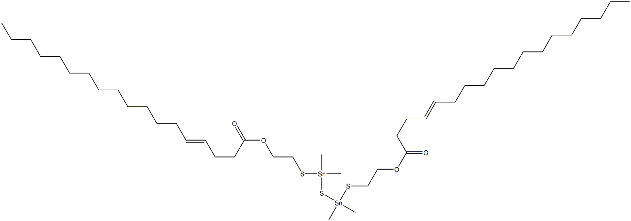 Bis[dimethyl[[2-(3-heptadecenylcarbonyloxy)ethyl]thio]stannyl] sulfide Struktur