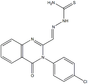 3-(4-Chlorophenyl)-2-[[[amino]thiocarbonylamino]iminomethyl]quinazolin-4(3H)-one Struktur