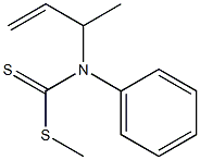 N-(Phenyl)-N-(1-methyl-2-propenyl)dithiocarbamic acid methyl ester Struktur