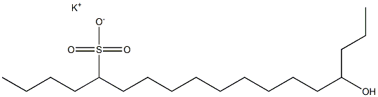 15-Hydroxyoctadecane-5-sulfonic acid potassium salt Struktur