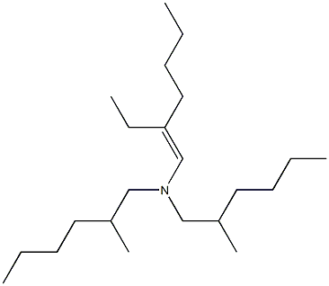 N,N-Bis(2-methylhexyl)-2-ethyl-1-hexenylamine Struktur