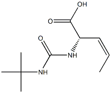 (2S,3Z)-2-[[[(1,1-Dimethylethyl)amino]carbonyl]amino]-3-pentenoic acid Struktur