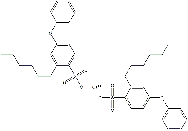 Bis(2-hexyl-4-phenoxybenzenesulfonic acid)calcium salt Struktur