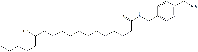 13-Hydroxy-N-(4-aminomethylbenzyl)stearamide Struktur