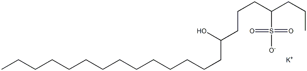 8-Hydroxydocosane-4-sulfonic acid potassium salt Struktur