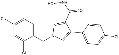 1-(2,4-Dichlorobenzyl)-3-hydroxyaminocarbonyl-4-(4-chlorophenyl)-1H-pyrrole Struktur