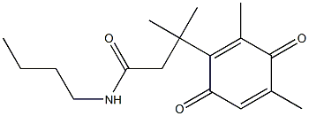 N-Butyl-3,3-dimethyl-3-(2,4-dimethyl-3,6-dioxo-1,4-cyclohexadienyl)propanamide Struktur