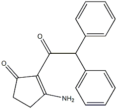 3-Amino-2-(diphenylacetyl)-2-cyclopenten-1-one Struktur